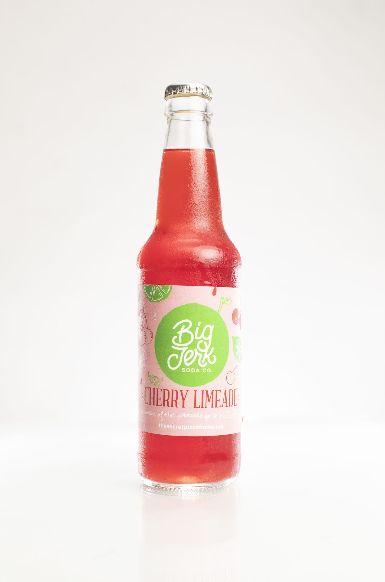 Big Jerk Soda Co. and the delicious Cherry Limeade featuring all natural juices and flavors.